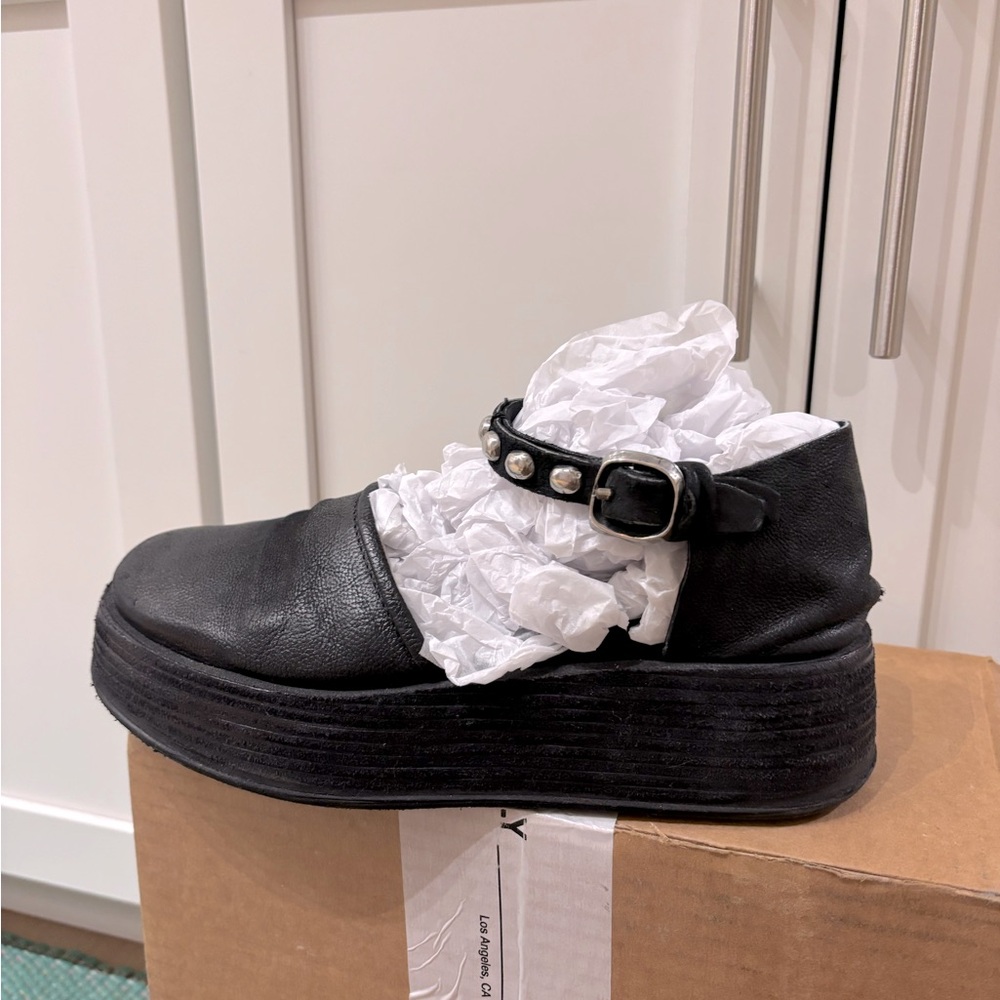 A.S.98 Studded, black,Mary Jane,flatforms, sz39